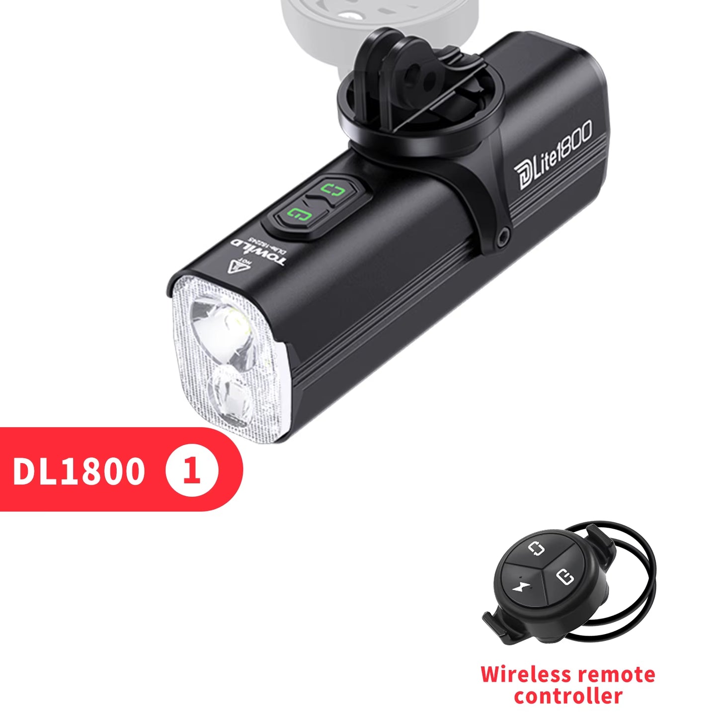 Bicycle Lights 1200LM/1800LM Focus/Flood Beam Dual Light Source LED Smart Bike Front Lights IPX6 Mtb Cycling Headlights