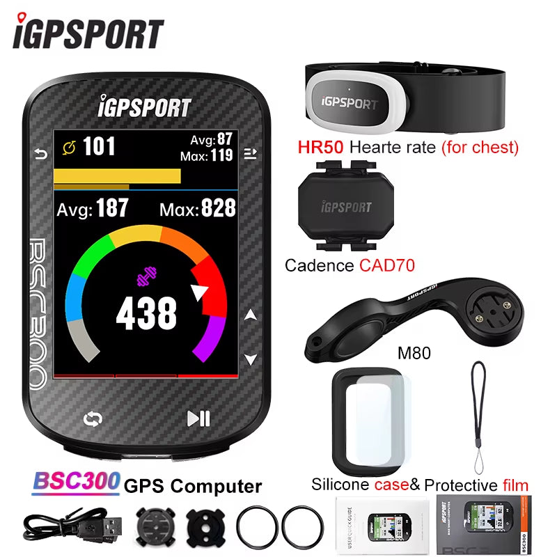 BSC300 BSC 300 Computer ANT+ Wireless Bike Speedometer Bluetooth GPS Route Navigation Notification Odometer