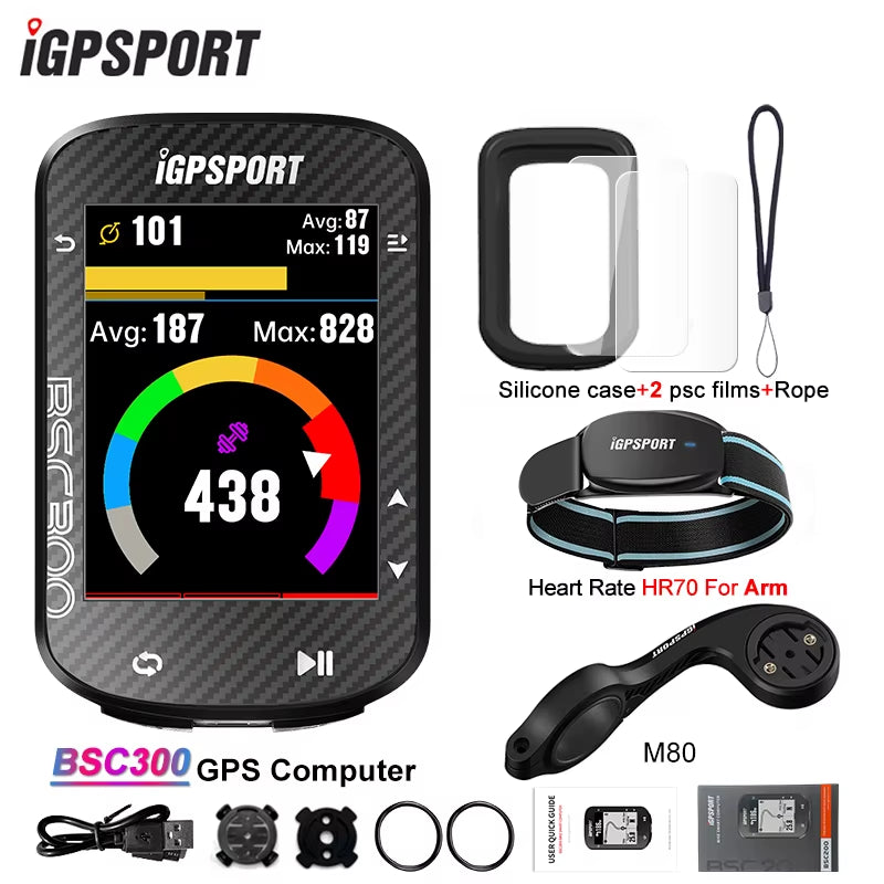 BSC300 BSC 300 Computer ANT+ Wireless Bike Speedometer Bluetooth GPS Route Navigation Notification Odometer