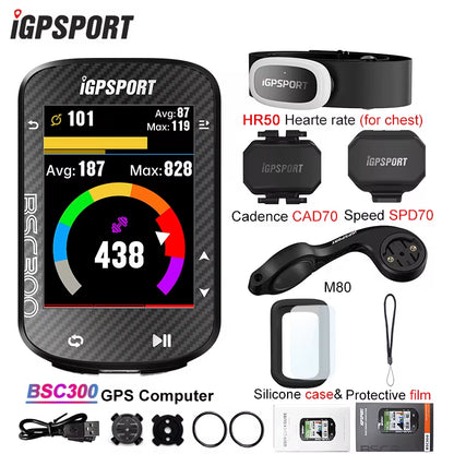 BSC300 BSC 300 Computer ANT+ Wireless Bike Speedometer Bluetooth GPS Route Navigation Notification Odometer