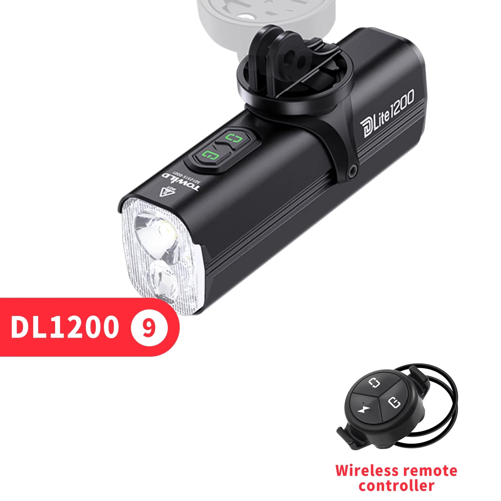 Bicycle Lights 1200LM/1800LM Focus/Flood Beam Dual Light Source LED Smart Bike Front Lights IPX6 Mtb Cycling Headlights