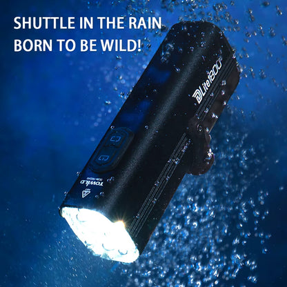 Bicycle Lights 1200LM/1800LM Focus/Flood Beam Dual Light Source LED Smart Bike Front Lights IPX6 Mtb Cycling Headlights