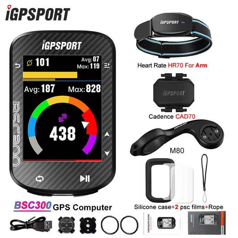 BSC300 BSC 300 Computer ANT+ Wireless Bike Speedometer Bluetooth GPS Route Navigation Notification Odometer