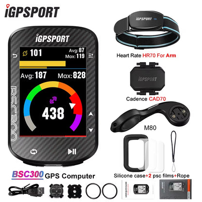 BSC300 BSC 300 Computer ANT+ Wireless Bike Speedometer Bluetooth GPS Route Navigation Notification Odometer
