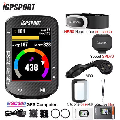 BSC300 BSC 300 Computer ANT+ Wireless Bike Speedometer Bluetooth GPS Route Navigation Notification Odometer