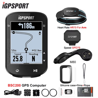 BSC200 GPS Cycle Bike Computer Wireless Speedometer Bicycle Digital ANT+ Route Navigation Stopwatch Cycling Odometer