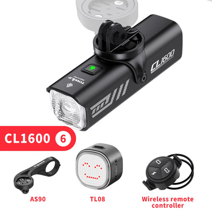 CL1600LM Bicycle Light 5000Mah Bike Light IPX6 Flashlight Aluminum Front Lamp Type-C Charging MTB Road Cycling Headlights