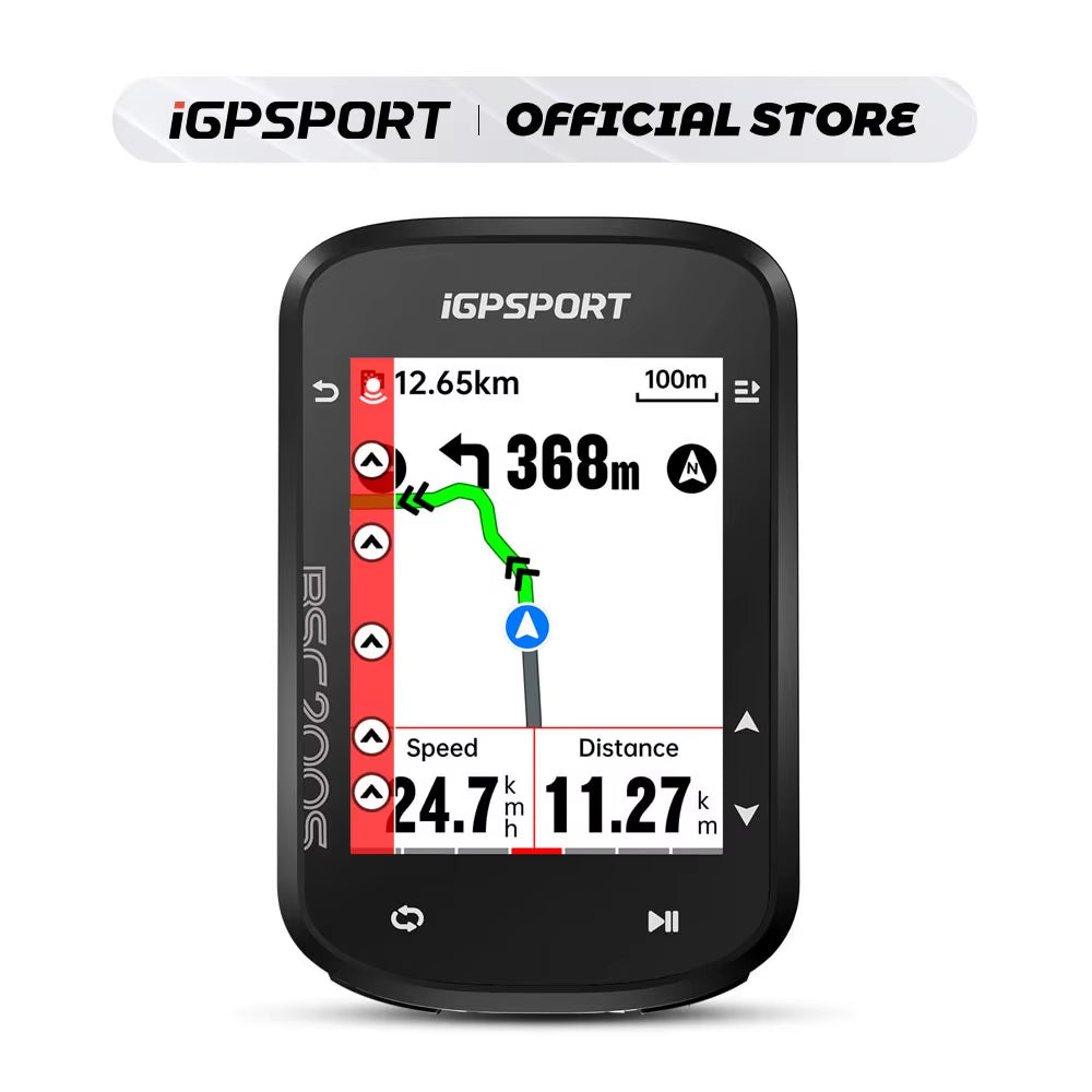 BSC200S GPS Route Navigation Bike Computer Colorful Screen Wireless Bicycle Speedometer Cycling Odometer Bluetooth Ant