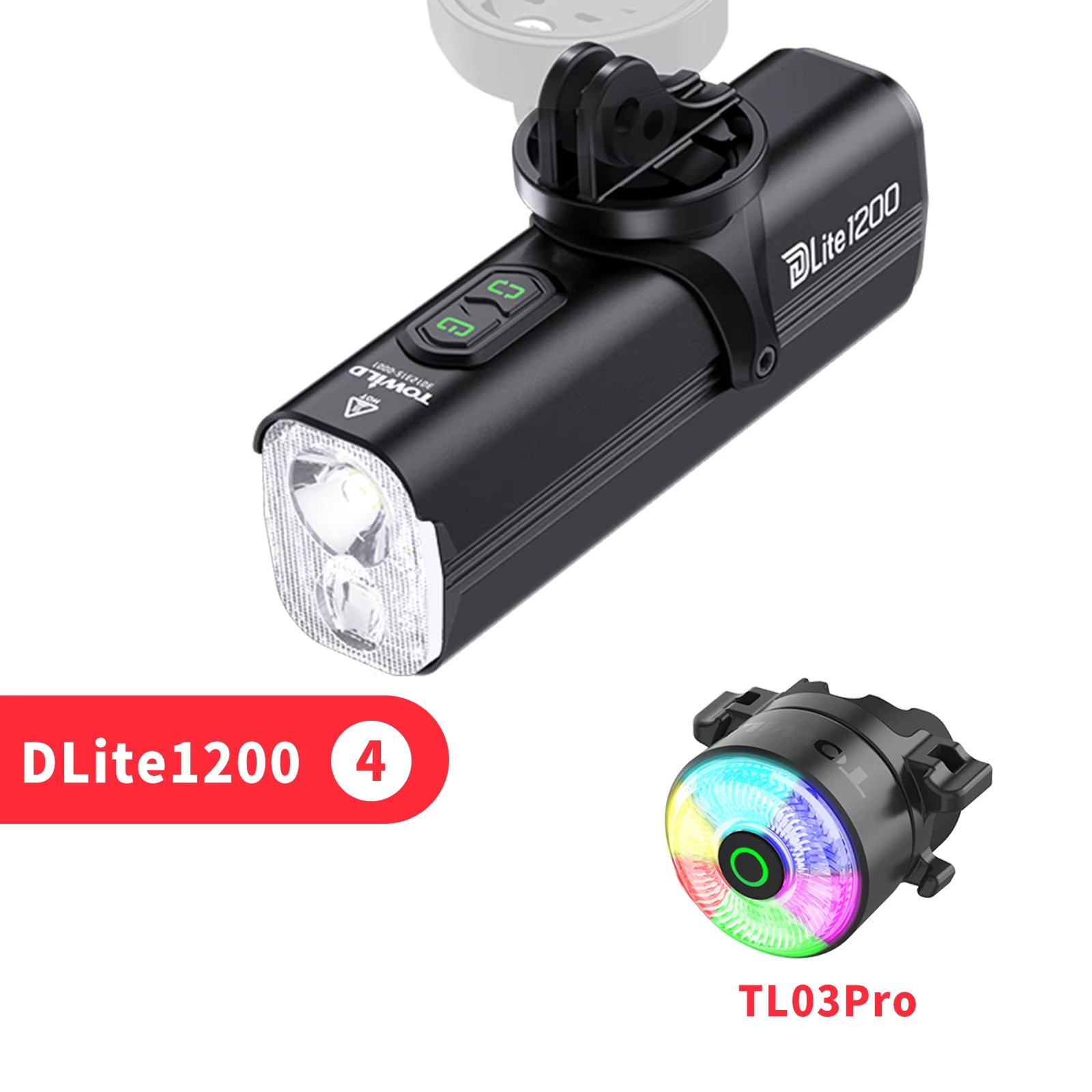 Bicycle Lights 1200LM/1800LM Focus/Flood Beam Dual Light Source LED Smart Bike Front Lights IPX6 Mtb Cycling Headlights
