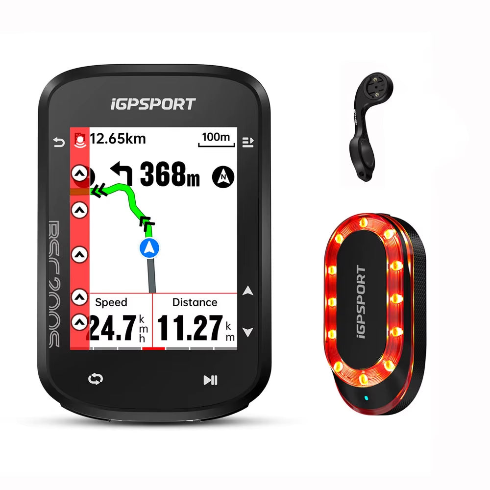 BSC200S GPS Route Navigation Bike Computer Colorful Screen Wireless Bicycle Speedometer Cycling Odometer Bluetooth Ant