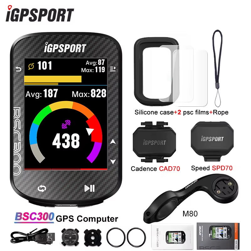 BSC300 BSC 300 Computer ANT+ Wireless Bike Speedometer Bluetooth GPS Route Navigation Notification Odometer