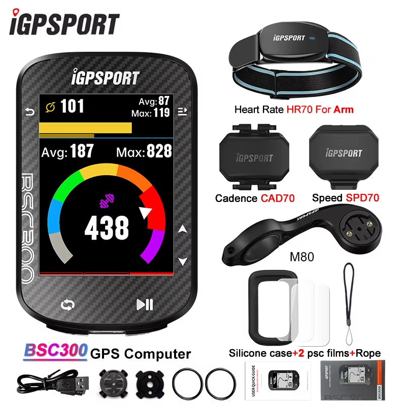 BSC300 BSC 300 Computer ANT+ Wireless Bike Speedometer Bluetooth GPS Route Navigation Notification Odometer