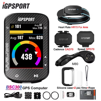 BSC300 BSC 300 Computer ANT+ Wireless Bike Speedometer Bluetooth GPS Route Navigation Notification Odometer
