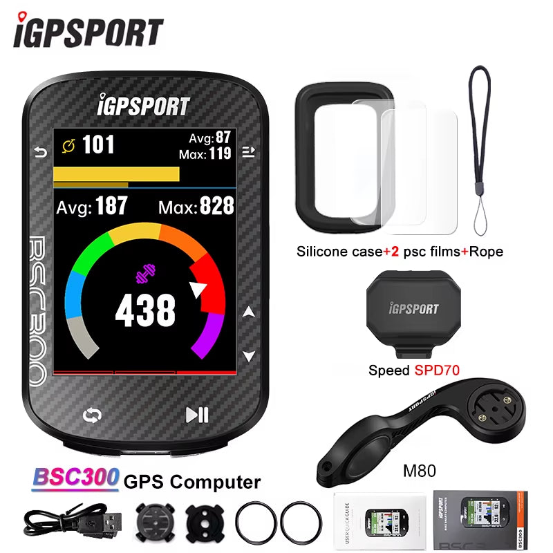 BSC300 BSC 300 Computer ANT+ Wireless Bike Speedometer Bluetooth GPS Route Navigation Notification Odometer