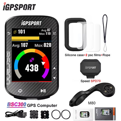 BSC300 BSC 300 Computer ANT+ Wireless Bike Speedometer Bluetooth GPS Route Navigation Notification Odometer
