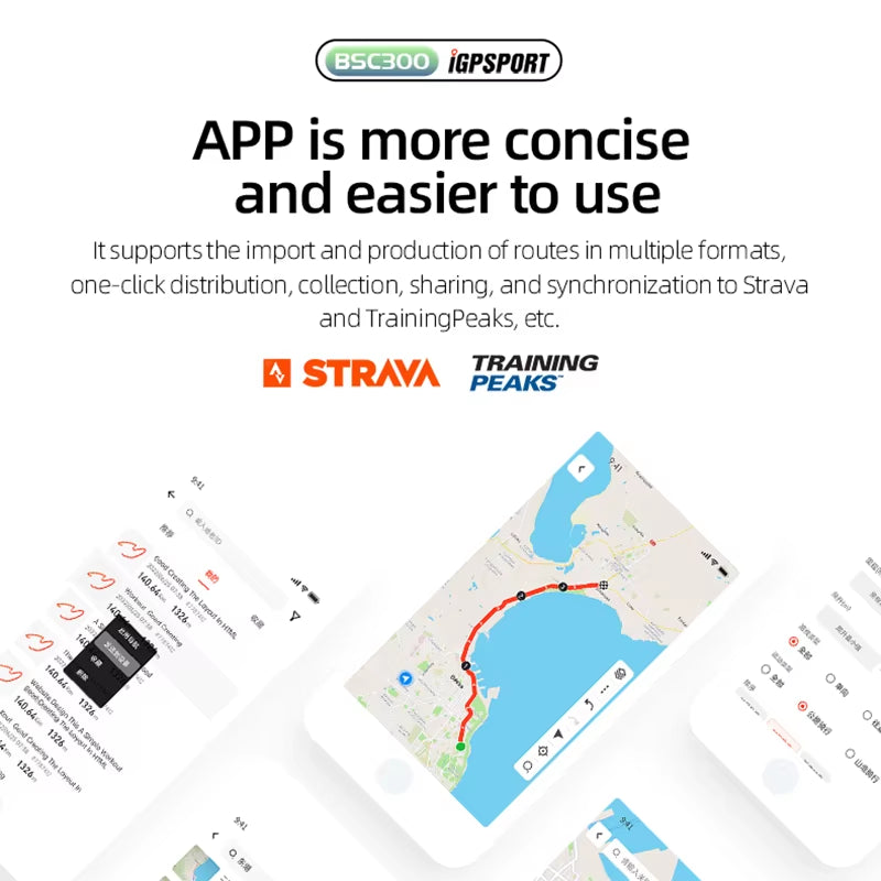 BSC300 BSC 300 Computer ANT+ Wireless Bike Speedometer Bluetooth GPS Route Navigation Notification Odometer
