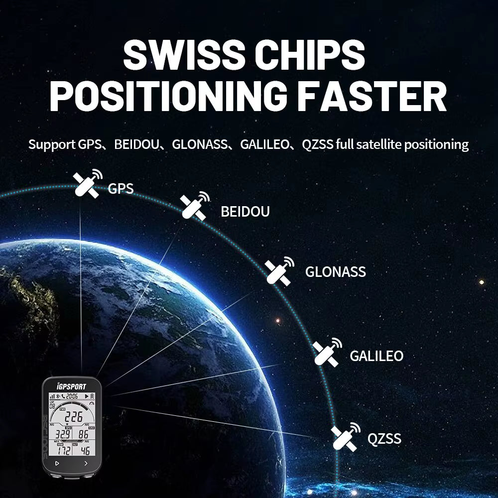 GPS Bike Computer  BSC100S Cycle Wireless Speedometer Bicycle Digital Stopwatch Cycling Odometer Cycling Computer