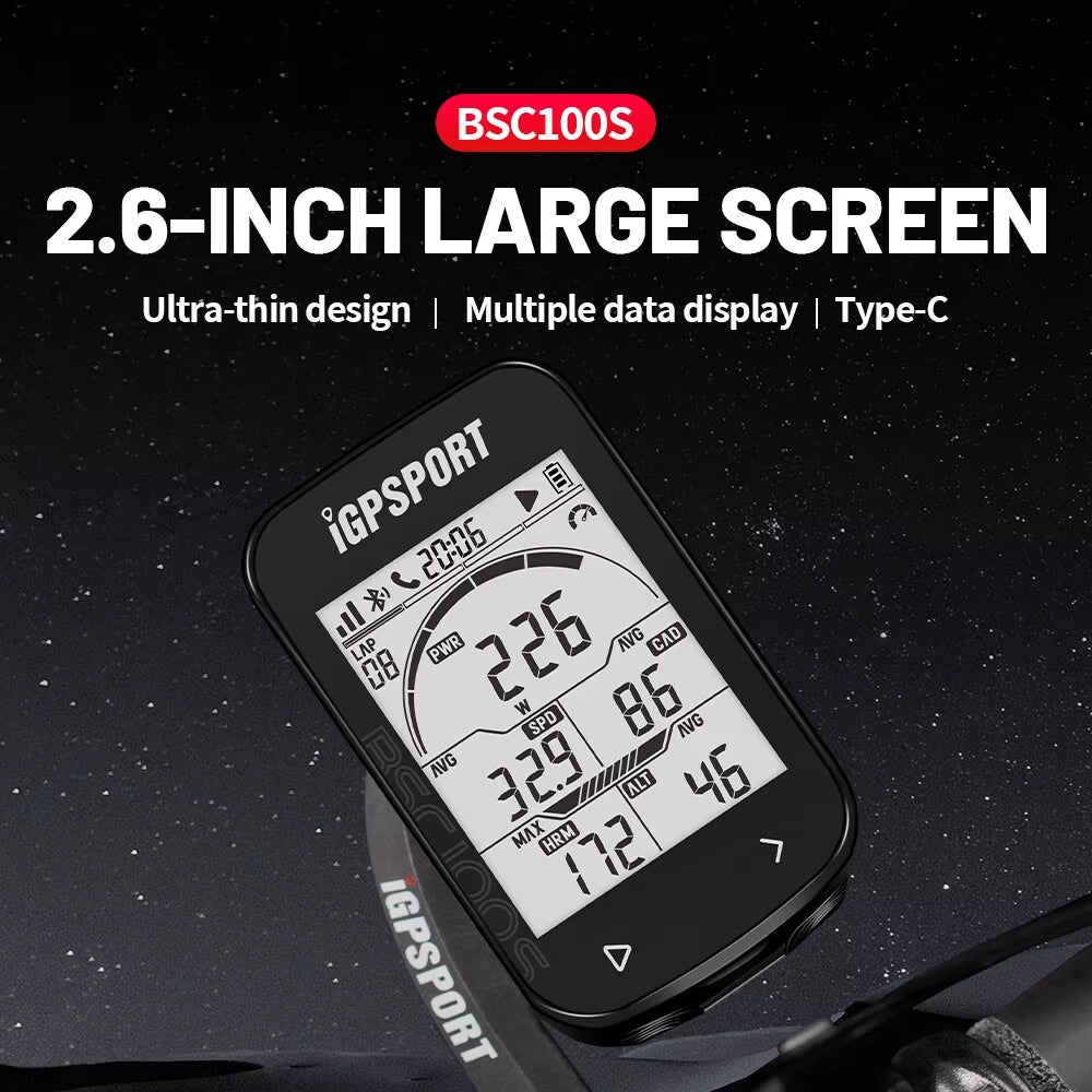 GPS Bike Computer  BSC100S Cycle Wireless Speedometer Bicycle Digital Stopwatch Cycling Odometer Cycling Computer